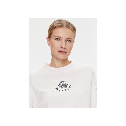 Tommy Hilfiger Bluza Varsity WW0WW39369 Écru Regular Fit Tommy Hilfiger L MODIVO