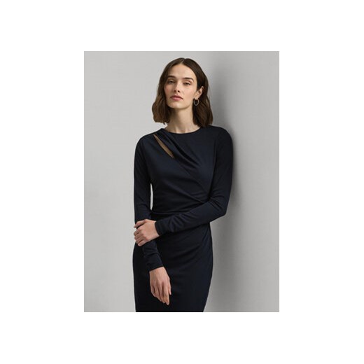 Lauren Ralph Lauren Sukienka koktajlowa 253926430003 Granatowy Slim Fit 36 MODIVO