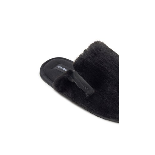 Calvin Klein Jeans Kapcie Hotel Slipper Fur After Glow YW0YW01593 Czarny 38 MODIVO
