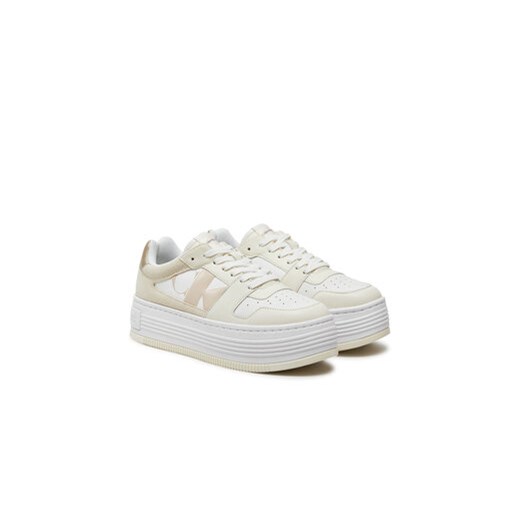 Calvin Klein Jeans Sneakersy Bold Platf Low Lace Mix Nbs Mtr YW0YW01482 Biały 39 MODIVO