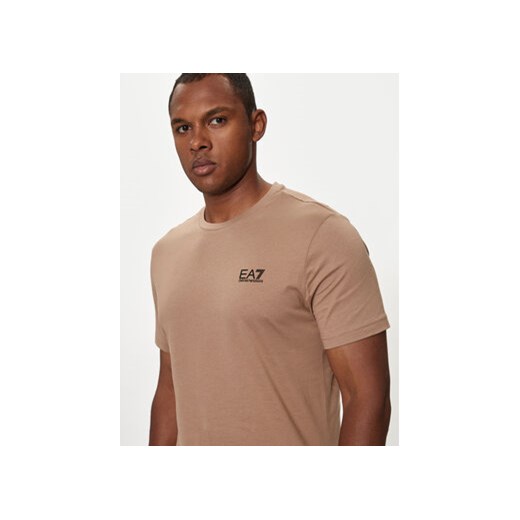 EA7 Emporio Armani T-Shirt 8NPT25 PJVPZ 1745 Beżowy Regular Fit XL MODIVO