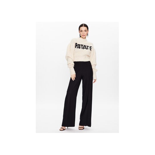 ROTATE Sweter Knit Puff Sleeve RT2287 Écru Regular Fit Rotate 34 MODIVO