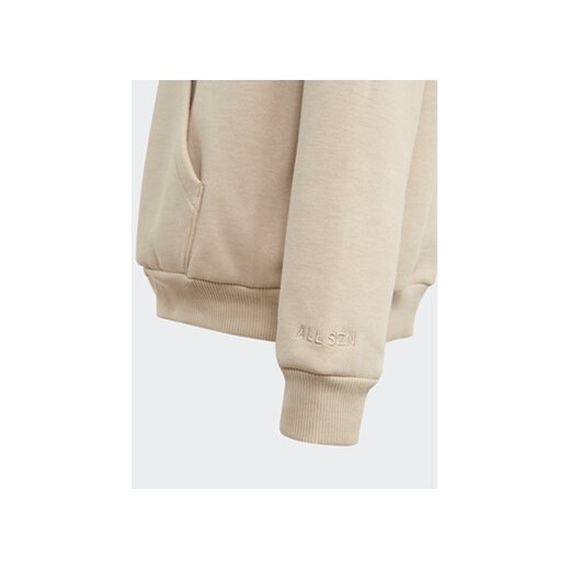 adidas Bluza Fleece IB3233 Beżowy Loose Fit 7_8Y MODIVO