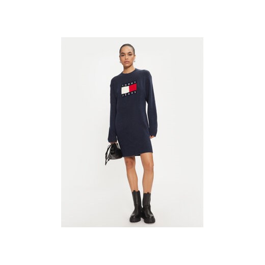 Tommy Jeans Sukienka dzianinowa DW0DW18719 Granatowy Loose Fit Tommy Jeans S MODIVO