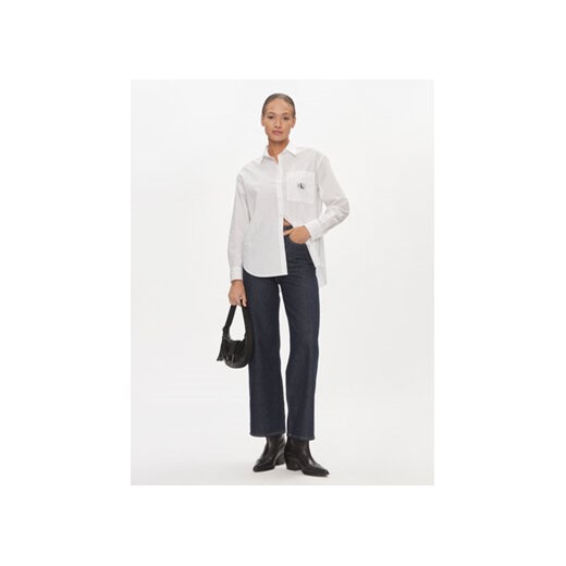 Calvin Klein Jeans Koszula J20J222610 Biały Relaxed Fit XS MODIVO