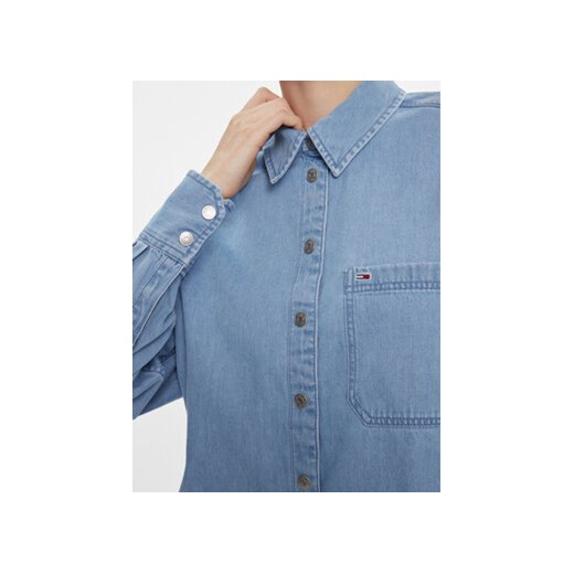 Tommy Jeans Koszula jeansowa DW0DW17355 Niebieski Oversize Tommy Jeans XL MODIVO