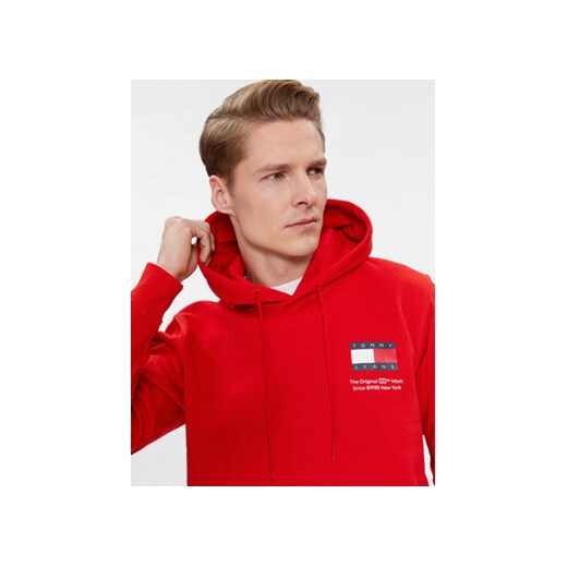 Tommy Jeans Bluza Essential Flag DM0DM18418 Czerwony Regular Fit Tommy Jeans M MODIVO