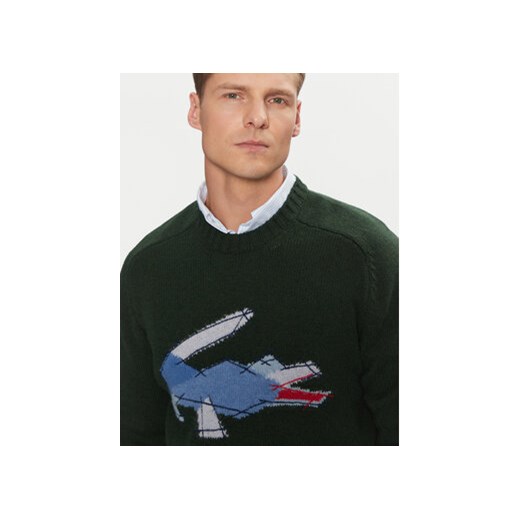 Lacoste Sweter AH3145 Zielony Classic Fit Lacoste 5 MODIVO