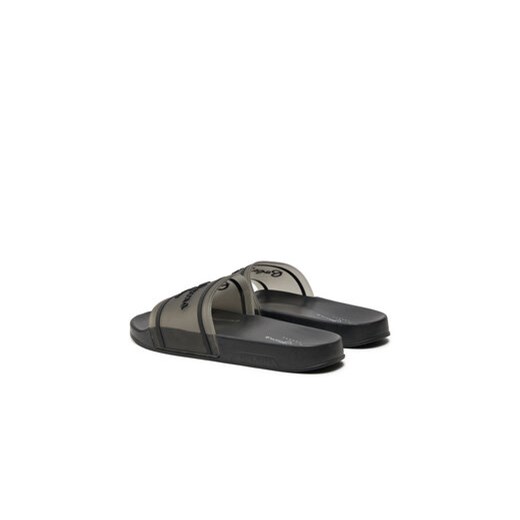 Pepe Jeans Klapki Slider Translucent W PLS70147 Czarny Pepe Jeans 38 MODIVO