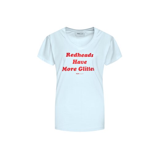 PLNY LALA T-Shirt Redheads PL-KO-CL-00202 Błękitny Classic Fit M MODIVO