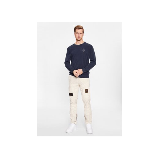 Aeronautica Militare Sweter 232MA1394L463 Granatowy Regular Fit Aeronautica Militare M MODIVO