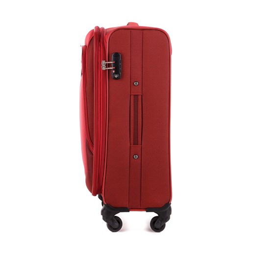 56-3-48X-3 Komplet walizek na kółkach wittchen czerwony z kieszeniami