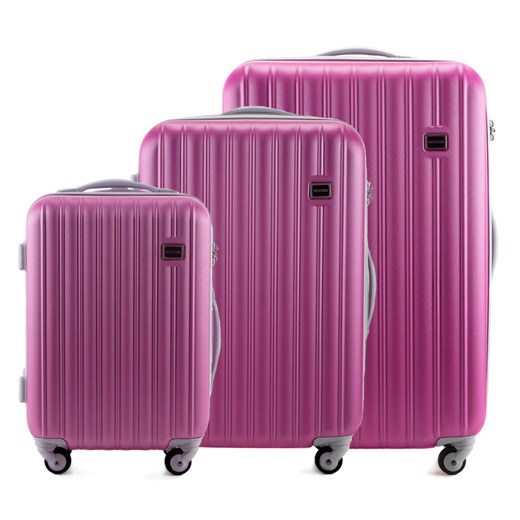 56-3-64X-35 Komplet walizek na kółkach wittchen fioletowy na kółkach
