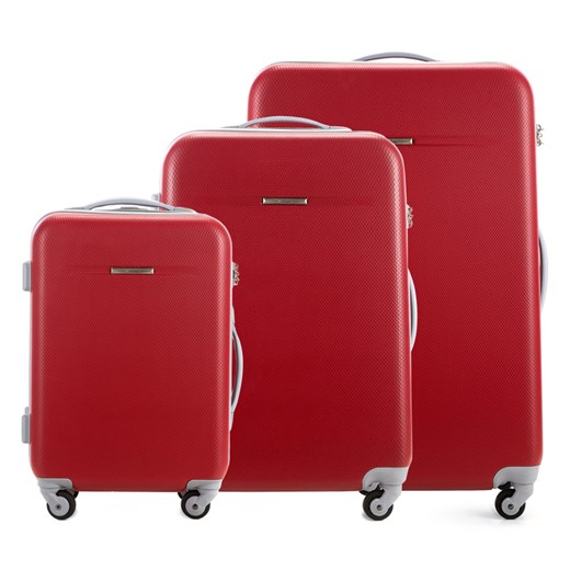 V25-10-76X-30 Komplet walizek na kółkach wittchen czerwony na kółkach