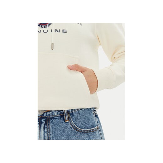 Guess Jeans Bluza W4BQ20 KC811 Beżowy Regular Fit XL MODIVO