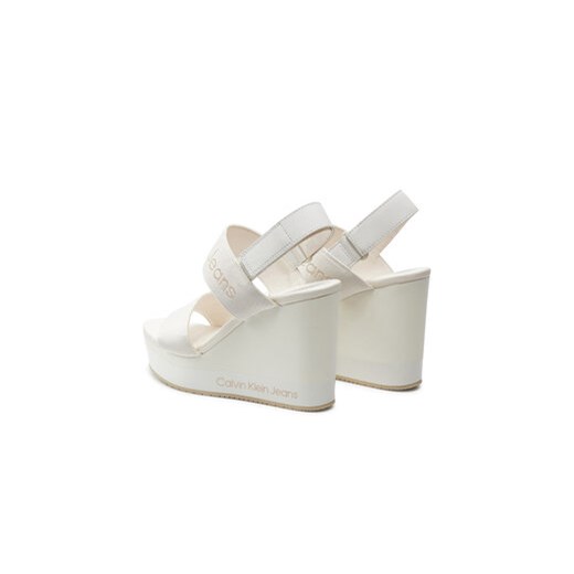 Calvin Klein Jeans Sandały Wedge Sandal Webbing In Mr YW0YW01360 Biały 41 MODIVO