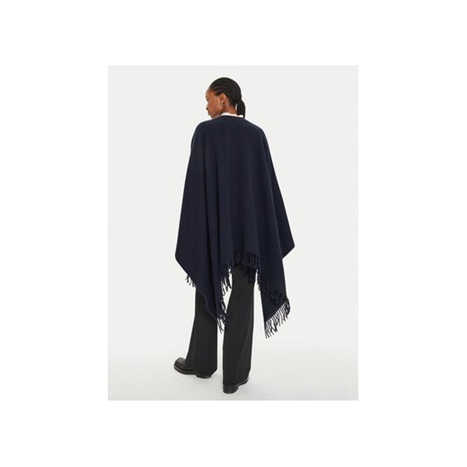 Max Mara Leisure Ponczo Martora 2426736028 Granatowy Relaxed Fit uniwersalny MODIVO