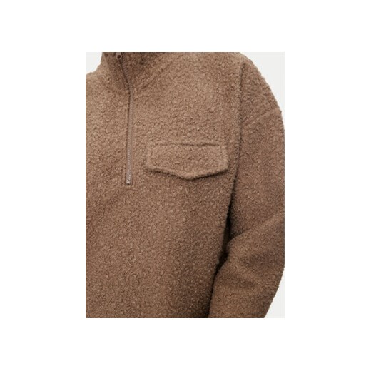 Athlecia Bluza Florrie W Sherpa Half zip EA243308 Brązowy Regular Fit Athlecia 40 MODIVO