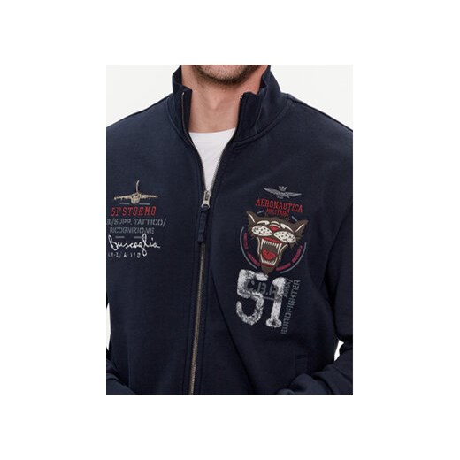 Aeronautica Militare Bluza 241FE1881F501 Granatowy Regular Fit Aeronautica Militare M MODIVO