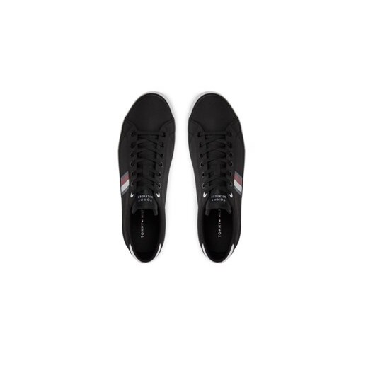 Tommy Hilfiger Sneakersy Th Hi Vulc Low Stripes Mesh FM0FM04946 Czarny Tommy Hilfiger 45 MODIVO