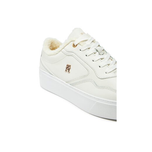 Tommy Hilfiger Sneakersy Essential Platform Sneaker Fur FW0FW08349 Biały Tommy Hilfiger 40 MODIVO