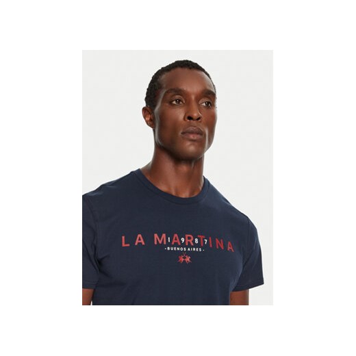 La Martina T-Shirt ZMR007 JS206 Granatowy Regular Fit La Martina XL MODIVO