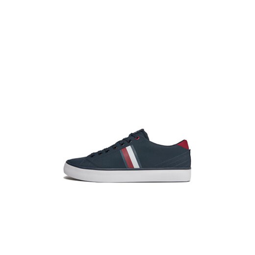 Tommy Hilfiger Sneakersy Th Hi Vulc Low Stripes Mesh FM0FM04946 Niebieski Tommy Hilfiger 45 MODIVO