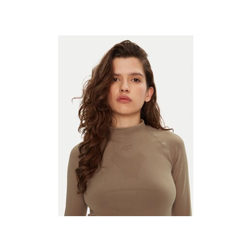 4F Bielizna termoaktywna górna 4FWAW24USEAF156 Brązowy Slim Fit XS_S MODIVO