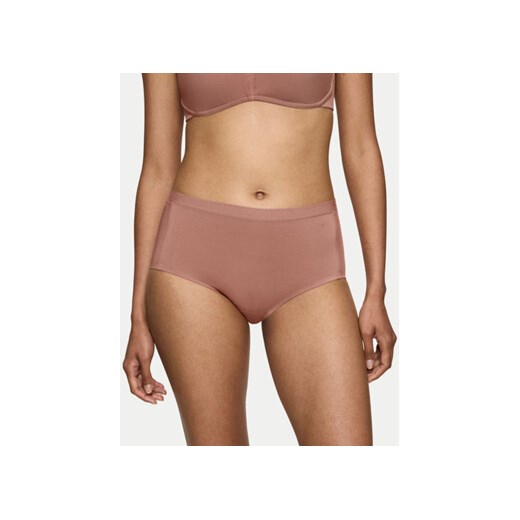 Triumph Figi klasyczne z wysokim stanem Smart Natural 10211539 Brązowy ze sklepu MODIVO w kategorii Majtki damskie - zdjęcie 176847034