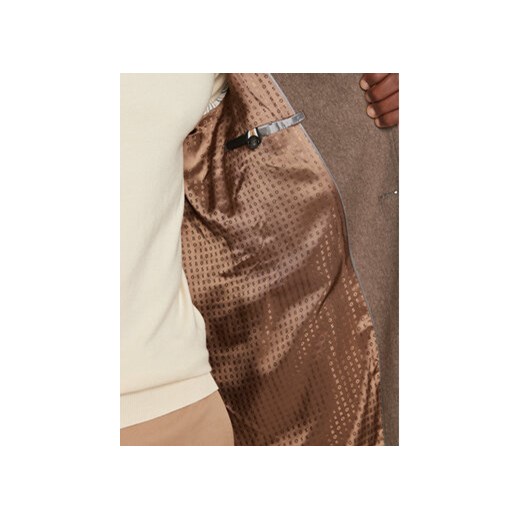 Boss Płaszcz wełniany H-Hyde 50525764 Beżowy Slim Fit 56 MODIVO