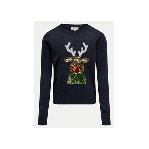 Kids ONLY Sweter Xmas 15331289 Granatowy Relaxed Fit ze sklepu MODIVO w kategorii Swetry chłopięce - zdjęcie 176851804