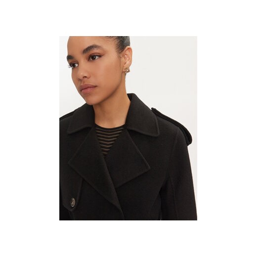 Elisabetta Franchi Płaszcz wełniany CP-57D-46E2 Czarny Regular Fit Elisabetta Franchi 46 MODIVO