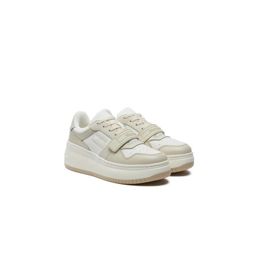 Tommy Jeans Sneakersy Tjw Retro Basket Flatform Velcro EN0EN02573 Écru Tommy Jeans 38 MODIVO