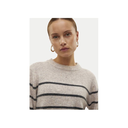 Vero Moda Sweter Flawless 10320487 Beżowy Loose Fit Vero Moda S MODIVO