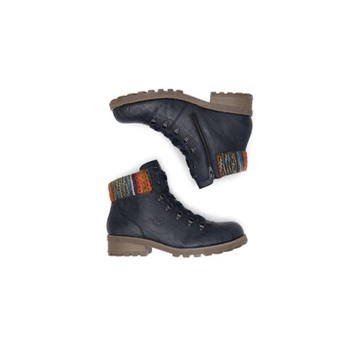 Rieker Botki Z0445-14 Niebieski Rieker 40 MODIVO