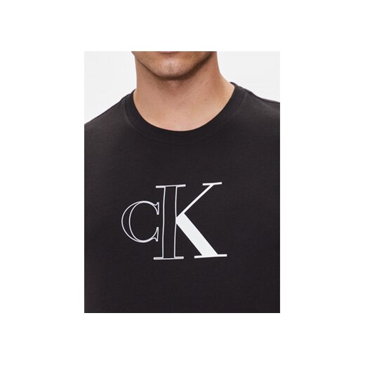 Calvin Klein Jeans T-Shirt Outline Monologo J30J325678 Czarny Slim Fit L MODIVO