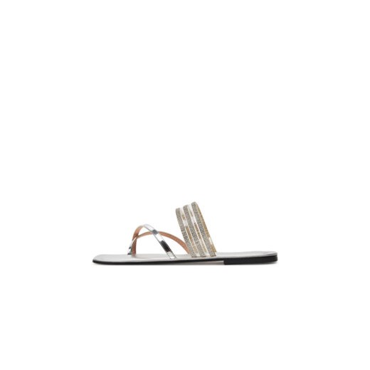 Pollini Japonki SA28220C0ITY199A Srebrny 38 MODIVO