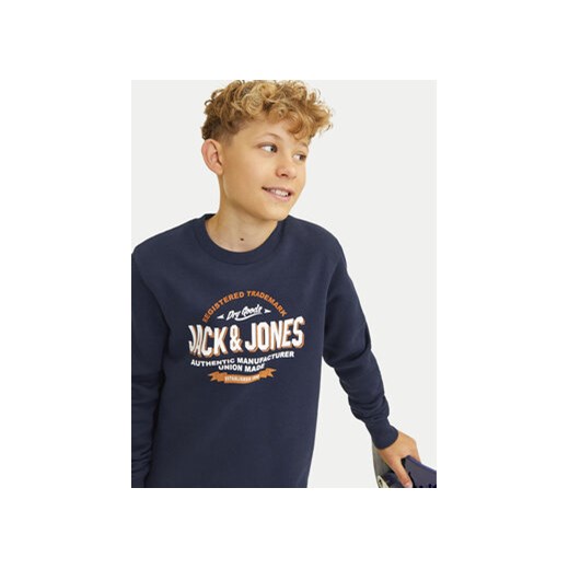 Jack&Jones Junior Bluza Logo 12258840 Granatowy Regular Fit Jack&jones Junior 164 MODIVO