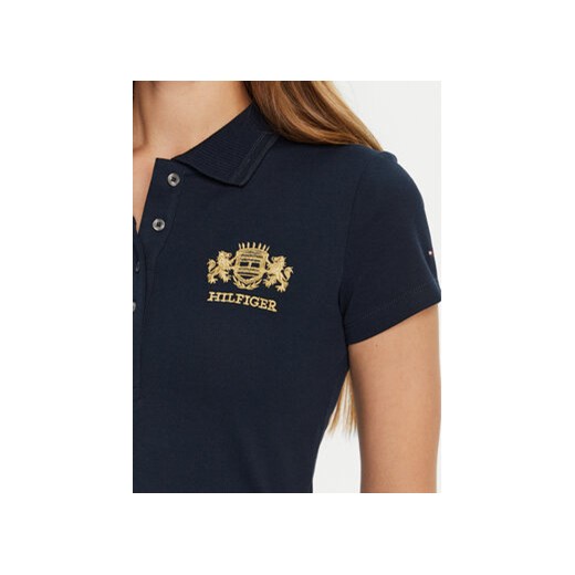 Tommy Hilfiger Polo Varsity WW0WW43931 Granatowy Slim Fit Tommy Hilfiger M MODIVO