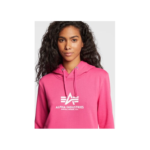 Alpha Industries Bluza New Basic 196032 Różowy Regular Fit Alpha Industries XS MODIVO