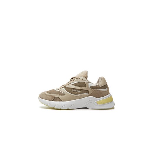 Calvin Klein Sneakersy Runner Lace Up Mesh Mix HW0HW01904 Brązowy Calvin Klein 40 MODIVO
