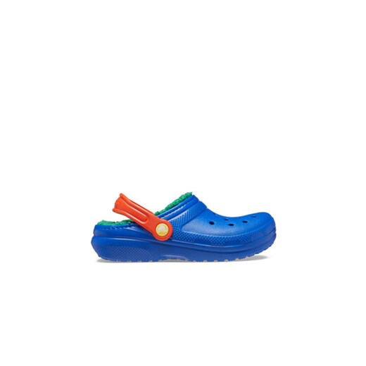 Crocs Klapki Classic Lined Clog Kids 207010 Niebieski Crocs 33_34 MODIVO