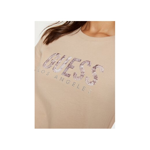 Guess T-Shirt W5RI19 I3Z14 Beżowy Regular Fit Guess XS MODIVO