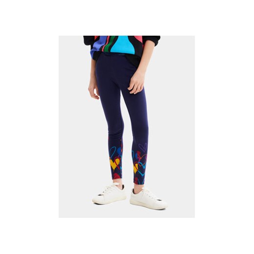 Desigual Legginsy 23WGKK01 Niebieski Regular Fit Desigual S MODIVO