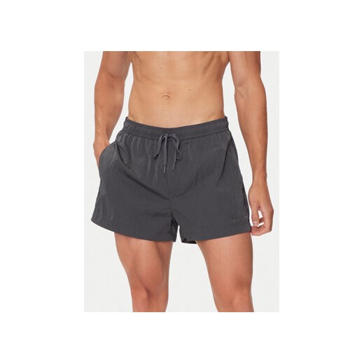 Calvin Klein Swimwear Szorty kąpielowe KM0KM01048 Szary Regular Fit L MODIVO