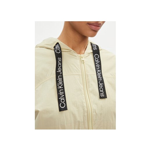Calvin Klein Jeans Wiatrówka Logo J20J223353 Zielony Regular Fit S MODIVO