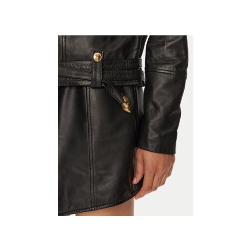 Just Cavalli Kurtka skórzana 77PAVP08 Czarny Loose Fit Just Cavalli 40 MODIVO