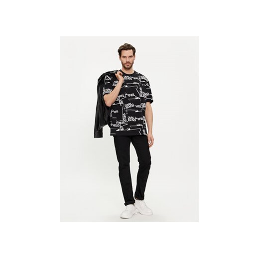 Karl Lagerfeld Jeans T-Shirt 240D1709 Czarny Relaxed Fit M MODIVO