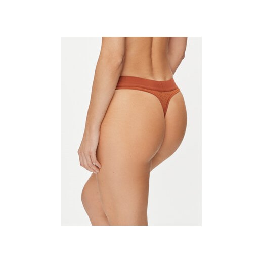 Calvin Klein Underwear Stringi 000QF7287E Beżowy Calvin Klein Underwear L MODIVO