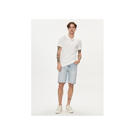 Calvin Klein Jeans Polo Embro Badge J30J325269 Biały Slim Fit XXL MODIVO